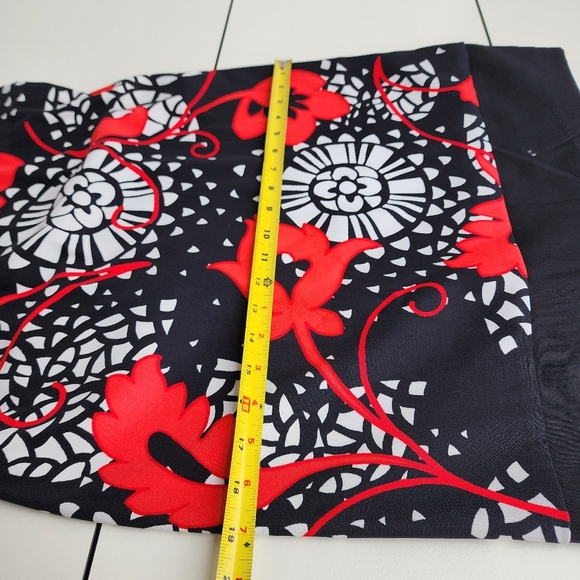 ALYX Limited Sleeveless Geometric Floral Black White & Red Shift Dress Size 6 - Picture 13 of 14
